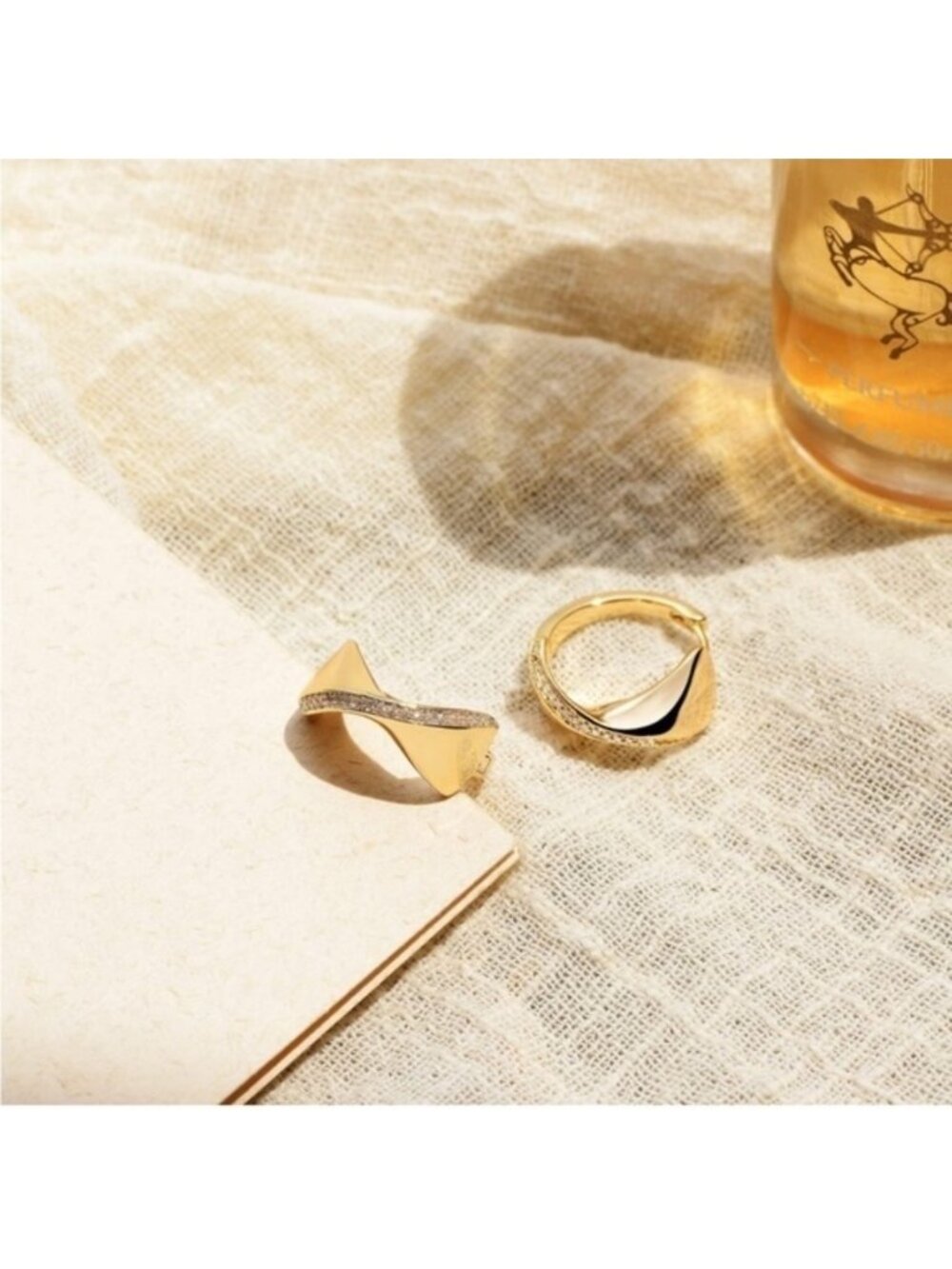 GOLD 14k Gold Plated Geometric Hoop Earrings